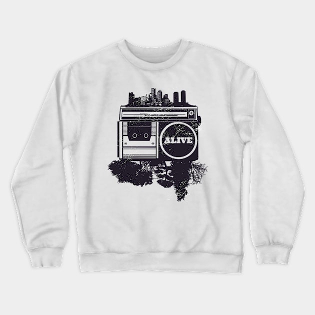 Cool hip hop city skyline Crewneck Sweatshirt by LR_Collections